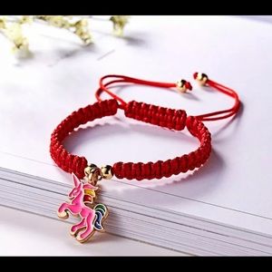 Handmade Horse Rope Bracelet Bangle FriendshipPink